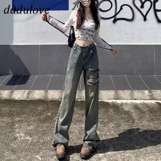 DaDulove💕 New American Ins High Street Retro Jeans Niche High Waist Loose Wide Leg Pants Large Size Trousers