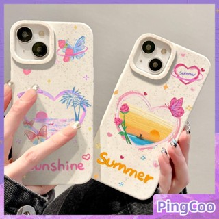 Pingcoo - เข้ากันได้สำหรับ เคส iphone 11 เคสไอโฟน เคสไอโฟน11 เป็นมิตรกับสิ่งแวดล้อมย่อยสลายได้เคสสีขาวนุ่มกันกระแทกป้องกัน Love Sunset Butterfly เข้ากันได้กับ iPhone 14 PRO MAX 13 PRO MAX 12 PRO MAX XR XS 7 8 PLUS