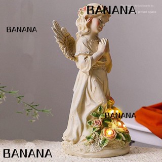 Banana1 โคมไฟ LED รูปปั้นนางฟ้า พลังงานแสงอาทิตย์ กันน้ํา สําหรับตกแต่งสวน กลางแจ้ง