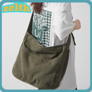 Zelth Canva Hobo กระเป๋าเมสเซนเจอร์ ความจุขนาดใหญ่ สําหรับผู้หญิง และผู้ชาย เดินทาง ทํางาน โรงเรียน