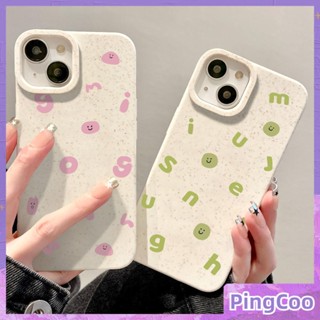 Pingcoo - เข้ากันได้สำหรับ เคส iphone 11 เคสไอโฟน เคสไอโฟน11 เป็นมิตรกับสิ่งแวดล้อมย่อยสลายได้เคสสีขาวนุ่มป้องกันการกระแทกที่เรียบง่ายสีชมพูตัวอักษรสีเขียวเข้ากันได้กับ iPhone 14 PRO MAX 13 PRO MAX 12 PRO MAX XR XS 7 8