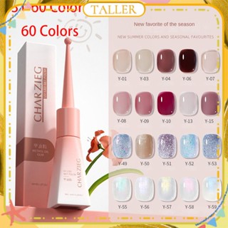 ✧Ready Stcok Charzieg Three-in-one ยาทาเล็บเจลไม่มี Base Coat Top Coat One-step Phototherapy กาวเล็บสำหรับเล็บ Shop 10ml 31-60 สี 60 สีสูง