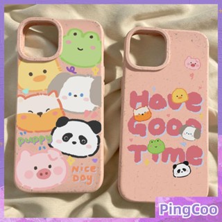 Pingcoo - เข้ากันได้สำหรับ เคส iphone 11 เคสไอโฟน เคสไอโฟน11 เป็นมิตรกับสิ่งแวดล้อมย่อยสลายได้เคสสีชมพูนุ่มกันกระแทกป้องกันสัตว์หมูแพนด้าเป็ดเข้ากันได้กับ iPhone 14 PRO MAX 13 PRO MAX 12 PRO MAX XR XS 7 8 PLUS