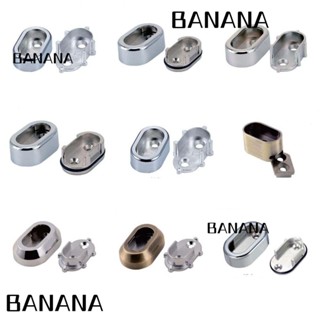 Banana1 หน้าแปลนตู้เสื้อผ้า ที่หนีบผ้า โลหะผสมสังกะสี ที่นั่งหน้าแปลนฮาร์ดแวร์ อุปกรณ์แขวนเสื้อผ้า รองรับเฟอร์นิเจอร์