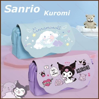 กระเป๋าเครื่องเขียน กระเป๋าดินสอ ขนาดใหญ่ จุของได้เยอะ ลายการ์ตูน Sanrio Kuromi Pochacco Cinnamon สุดเท่ สําหรับนักเรียน