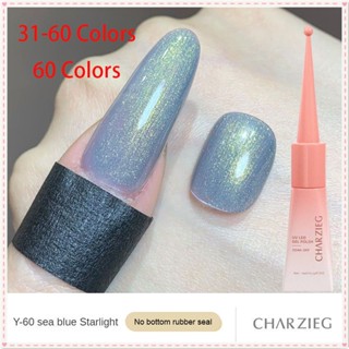 Charzieg สาม-in-one เล็บเจลไม่มี BASE Coat Top Coat One-Step Phototherapy กาวเล็บสำหรับเล็บ Shop 10ml 01-30 สี 60 สี JOYFEEL