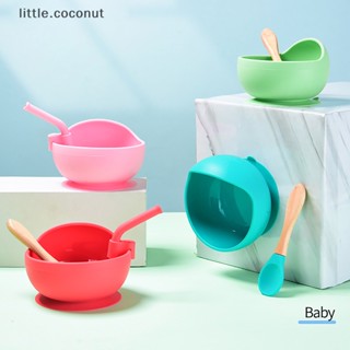 [little.coconut] ชามอาหารซิลิโคน กันน้ํา สําหรับเด็กวัยหัดเดิน