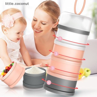 [little.coconut] กล่องนมผง ขนาดใหญ่ แบบพกพา 4 ชั้น สําหรับแม่และเด็ก