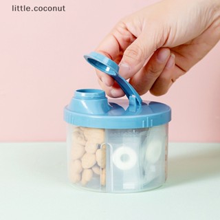 [little.coconut] กล่องเก็บอาหารเด็กทารก แบบพกพา ที่ใส่ซีเรียลที่จําเป็น สี่ช่อง นมผง ออแกไนเซอร์ ขนมเด็กวัยหัดเดิน คอนเทนเนอร์บูติก