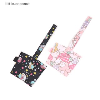 [little.coconut] กระเป๋าผ้าแคนวาส ลายการ์ตูน เป็นมิตรกับสิ่งแวดล้อม สําหรับใส่เครื่องดื่ม ชา กาแฟ ชานม