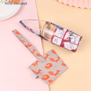 [little.coconut] กระเป๋าผ้าแคนวาส ลายการ์ตูน เป็นมิตรกับสิ่งแวดล้อม สําหรับใส่เครื่องดื่ม ชา กาแฟ ชานม