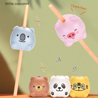 [little.coconut] หลอดดูดน้ํา รูปสัตว์น่ารัก ใช้ซ้ําได้ สําหรับเด็ก