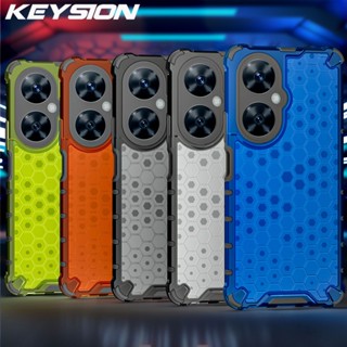 Keysion เคสโทรศัพท์มือถือ ซิลิโคน PC ใส กันกระแทก ลายรังผึ้ง สําหรับ Huawei Nova 11i 11 Pro Y91 Y71