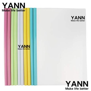 Yann1 แฟ้มโฟลเดอร์ 10 ชิ้น ปกรายงาน หลากสี 10 ชิ้น แถบเลื่อน 5 สี สําหรับออฟฟิศ