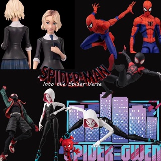 ตุ๊กตาฟิกเกอร์ SpiderMan Into The Spider-Verse Miles Morales Spider Gwen KO SV-Action Peter B Parker Articulado ของเล่นสําหรับเด็ก