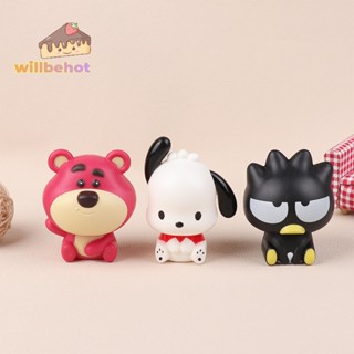 [WillbehotT] ตุ๊กตาฟิกเกอร์ Kawaii Anime Cinnamoroll Pachacco Kuromi Hello Kitty ของเล่นสําหรับเด็ก [ใหม่]