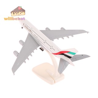 [WillbehotT] โมเดลเครื่องบินจําลอง โลหะอัลลอย 1:400 Emirates Airbus A380 ขนาด 20 ซม. สําหรับเด็กผู้ชาย [ใหม่]