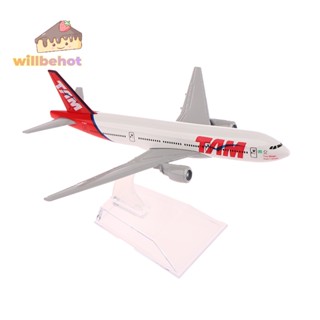 [WillbehotT] โมเดลเครื่องบินโลหะ 1:400 TAM Boeing 777 ของเล่น สําหรับเด็กผู้ชาย [ใหม่]