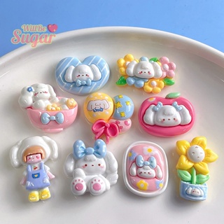 SANRIO [WillBesugarT] เครื่องประดับเรซิ่น รูปการ์ตูนซานริโอ้น่ารัก DIY สําหรับตกแต่งโทรศัพท์มือถือ 5 ชิ้น