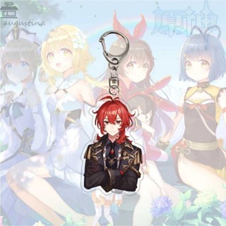 Augustina พวงกุญแจรถยนต์ แบบใส ลายการ์ตูนอนิเมะ Genshin Impact Bag Charm