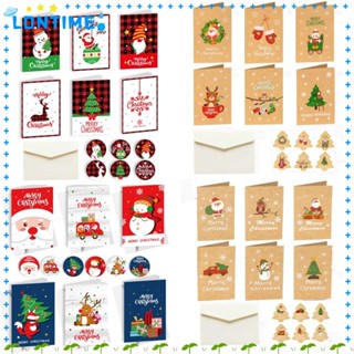 Lontime ซองจดหมายแฮนด์เมด ลาย Merry Christmas DIY 12 ชุด