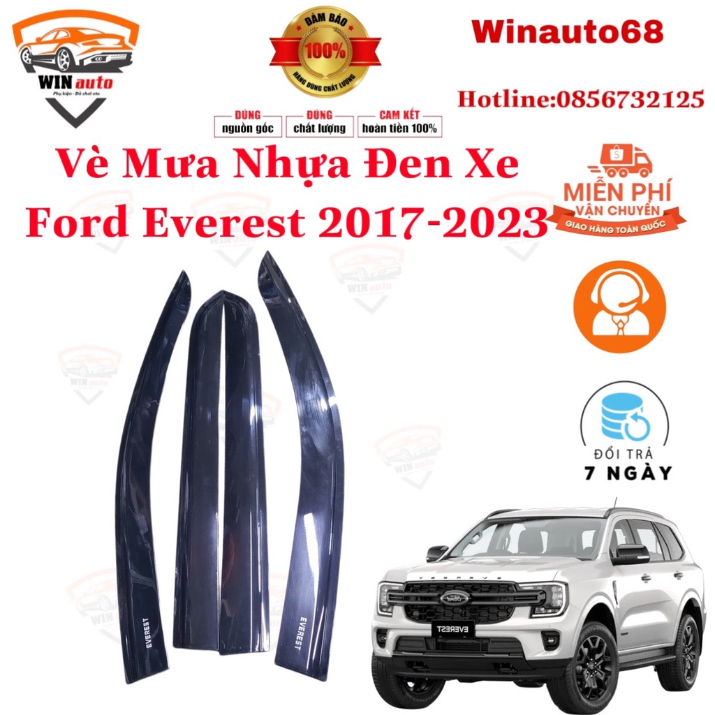 Ford Everest 2023- 2022- 2017- 2018- 2019- 2020- 2021 พลาสติกสีดําไทย
