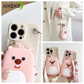 เคสโทรศัพท์มือถือ ลายการ์ตูนน่ารัก พร้อมกระเป๋าสตางค์ และสายคล้อง สําหรับ Redmi Note 12 Pro Plus Speed Turbo 11 11S 10 10S 9T 8 7 Pro 5 4G