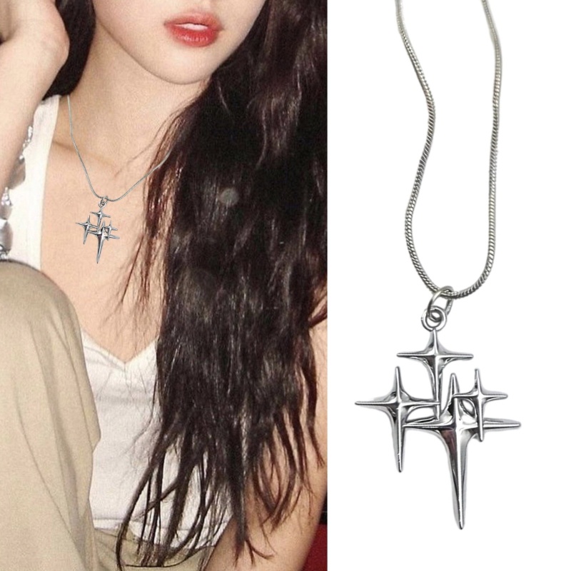 IOR Cross Choker สร้อยคอ Four Pointed Star สร้อยคอ Crucifix จี้สร้อยคอ