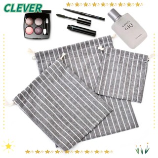 Clever กระเป๋าหูรูด ผ้าลินิน ลายทาง เป็นมิตรกับสิ่งแวดล้อม ใช้ซ้ําได้ 4 สี สําหรับงานแต่งงาน