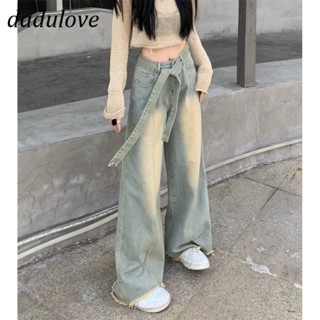 DaDulove💕 New American Ins High Street Retro Washed Jeans Niche High Waist Loose Wide Leg Pants Trousers