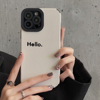 เคสโทรศัพท์มือถือนิ่ม กันตก พิมพ์ลาย Hello English สําหรับ Iphone 13Pro 14Pro 11 Xsmax 12Pro 8P