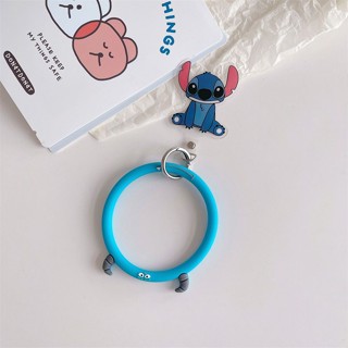 สายรัดข้อมือซิลิโคน แบบนิ่ม ป้องกันการสูญหาย ลายการ์ตูน Stitch Melody น่ารัก แบบสากล สําหรับห้อยโทรศัพท์มือถือ