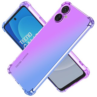 เคสโทรศัพท์มือถือ TPU ใส กันกระแทก กันรอยขีดข่วน ไล่โทนสี สําหรับ Tecno Spark 9T 8T 8C 8P 7T 7P Spark Go 2022