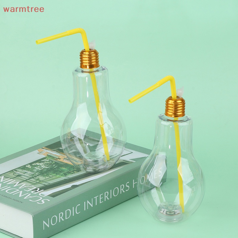 (warmtree) ขวดเครื่องดื่ม แก้วน้ําประดิษฐ์ รูปหลอดไฟ ขนาด 200 ถึง 500 มล.