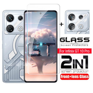 2in1 Front Glass Camera Lens Film For Infinix GT 10 Pro 5G GT10 Pro GT10Pro 5G Full Transparent Film Clear Screen Protector Tempered Glass Phone Film