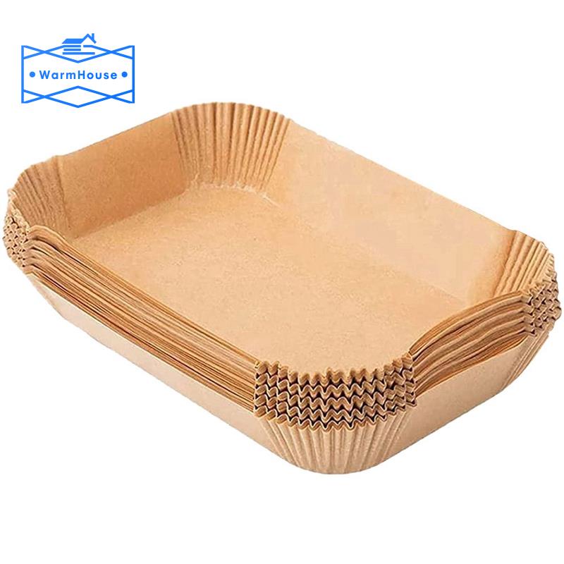 100PCS Air Fryer Liners สี่เหลี่ยมผืนผ้า, Air Fryer Liners สําหรับ Ninja DZ201 DZ401, Air Fryer Baki