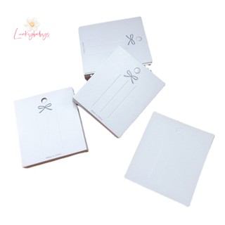 Luckybabys&gt; ใหม่ กิ๊บติดผม กระดาษแข็ง ประดับโบว์ สีขาว 50 ชิ้น