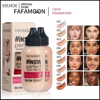 FAFAMOON Liquid Foundation คอนซีลเลอร์ติดทนนานไม่ถอดแต่งหน้า Liquid Foundation Oil Control Light Thin Moisturizing Moisturizing Skin Repairing คอนซีลเลอร์-eelhoe