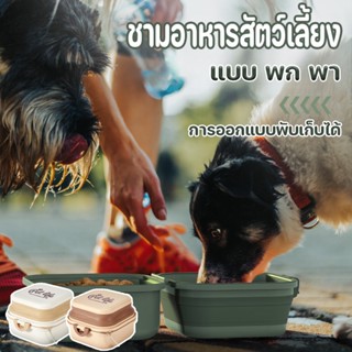 🎁COD🐶ชามอาหารสัตว์เลี้ยง ชามอาหารแมว ชามอาหารหมา การออกแบบพับเก็บได้ Slow Feed Bowl