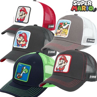 หมวกเบสบอล ผ้าตาข่าย ระบายอากาศได้ดี พิมพ์ลายการ์ตูน Super Mario