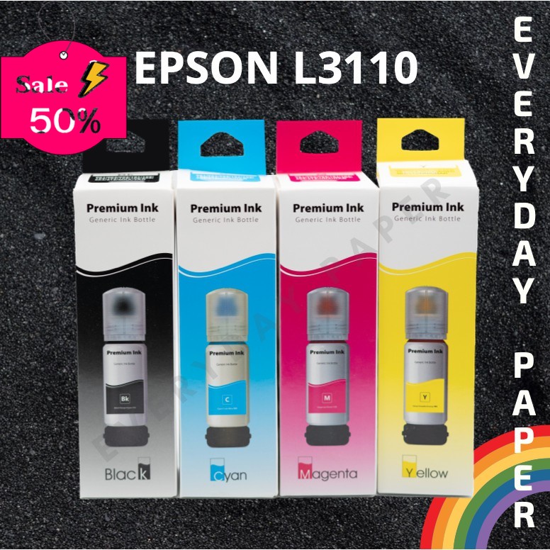 หมึกพิมพ์ EPSON Premium 003  สำหรับ ,5190 (BK,C,M,Y) หมึกปริ้น/หมึกสี/หมึกปริ้นเตอร์/หมึกเครื่องปริ้น/ตลับหมึก