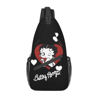 Betty Boop กระเป๋าคาดอก คาดเอว พร้อมกระเป๋าใส่เหรียญ สามารถปรับได้ แฟชั่นสําหรับผู้ชาย ผู้หญิง