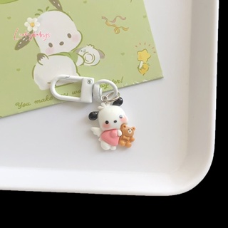 SANRIO Luckybabys&gt; พวงกุญแจเรซิ่น จี้การ์ตูนอนิเมะ Hello Kitty Cinnamon Dog Kuromi Melody น่ารัก สําหรับห้อยกระเป๋า