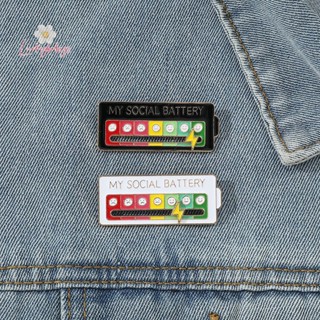 Luckybabys&gt; My Social Enamel Pin เข็มกลัดตลก อารมณ์ใหม่ แสดงอารมณ์ เครื่องประดับ ของขวัญใหม่