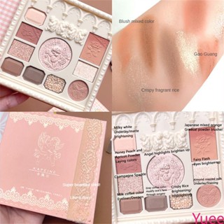 10 สี K&amp;#39;apeine Angel ลึกลับนูนอายแชโดว์ High GLOSS Fixation หนึ่งแผ่น Pearlescent Matte GEL Liquid อายแชโดว์ yuee