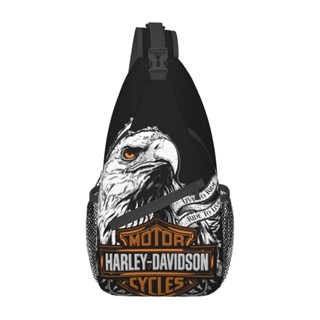 Harley Davidsons กระเป๋าคาดอก คาดเอว พร้อมกระเป๋าใส่เหรียญ สามารถปรับได้ แฟชั่นสําหรับผู้ชาย และผู้หญิง