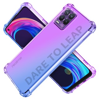 เคสโทรศัพท์มือถือ TPU แบบใส กันกระแทก กันรอยขีดข่วน ไล่โทนสี สําหรับ Realme 8 5G Pro 8i 8S 5G 7 4G 5G 7 Pro 7i