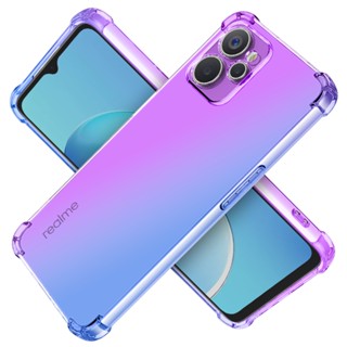 เคสโทรศัพท์มือถือ TPU ใส กันกระแทก กันรอยขีดข่วน ไล่โทนสี สําหรับ Realme 9 4G 5G Speed 9 Pro Plus 9 SE 5G 9i 4G 5G