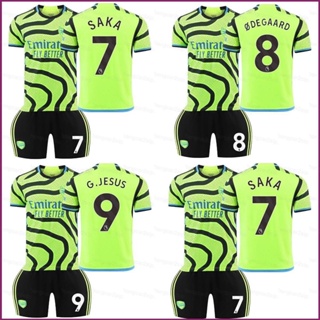 Yp2 เสื้อยืด ลายทีมชาติฟุตบอล Arsenal Away Jersey Degaard Saka Jesus 23-24 2 ชิ้น ต่อชุด PY2