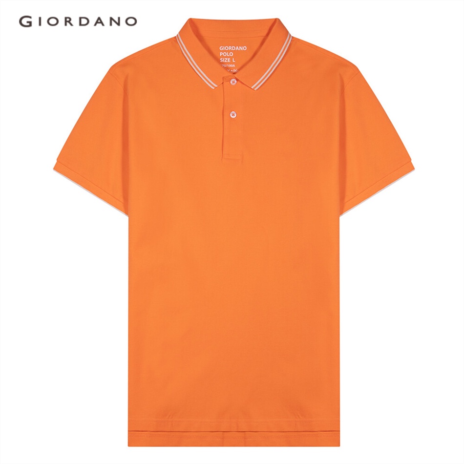 GIORDANO เสื้อโปโลผู้ชาย Men's Tapered Polo 01012018